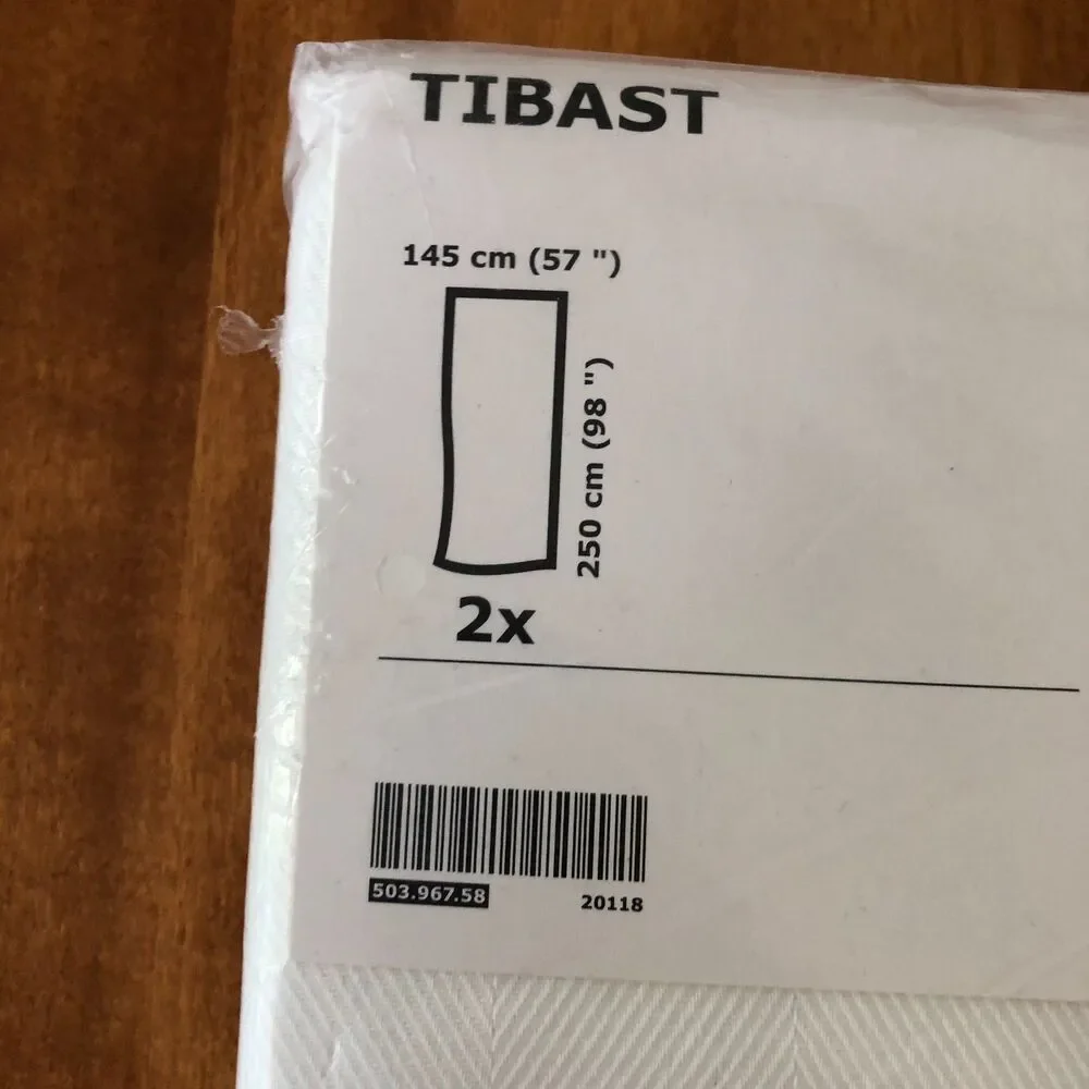 Ikea Tibast Curtains 2 Panels 1 pair 57